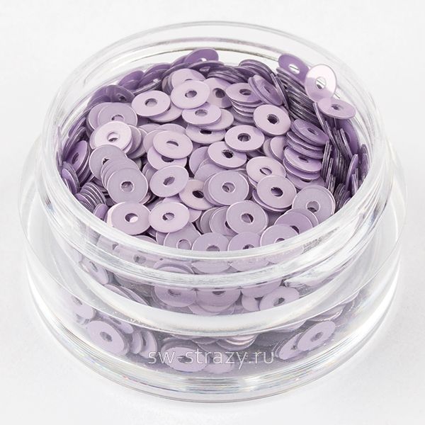 Пайетки 3 mm плоские (5009) Lilla M2 3 гр
