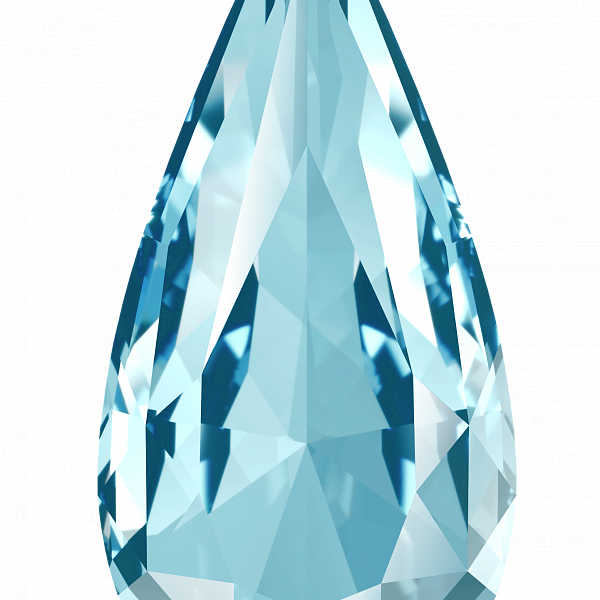 Кристаллы 4322 22x11 mm Aquamarine