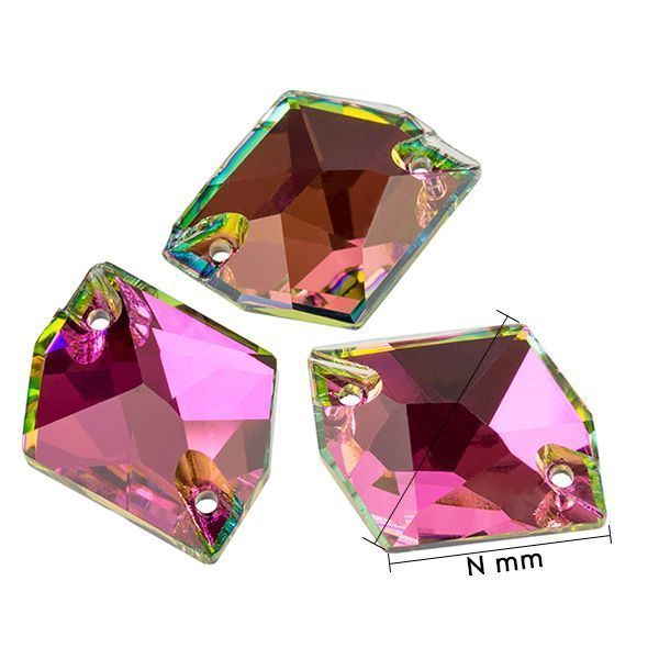 3570 13*17 mm Crystal Vitrail Rose