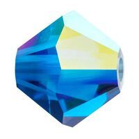 P Rondelle Bead 5328 3 mm cap.blue AB
