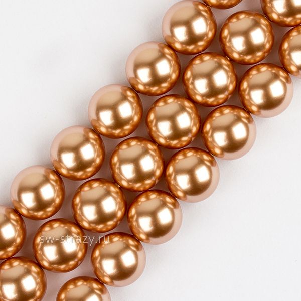 Жемчужины 5810 10 mm Crystal Rose Gold Pearl